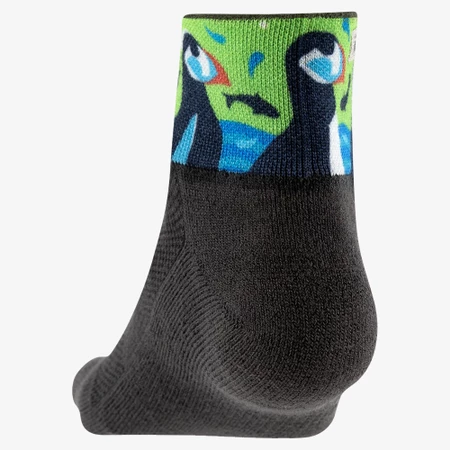 Injinji Trail Midweight Mini Crew Toe Socks in Black/Multicoloured