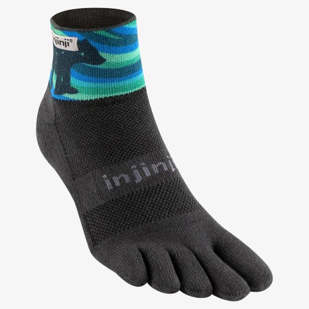 INJINJI  Trail Midweight Mini Crew Toe Socks