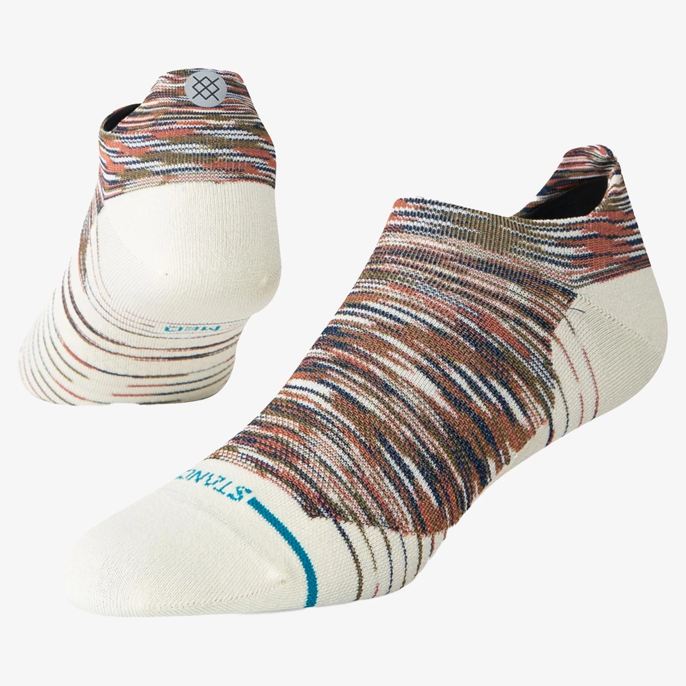 Stance Run Ultralight Tab Socks in Brown/White