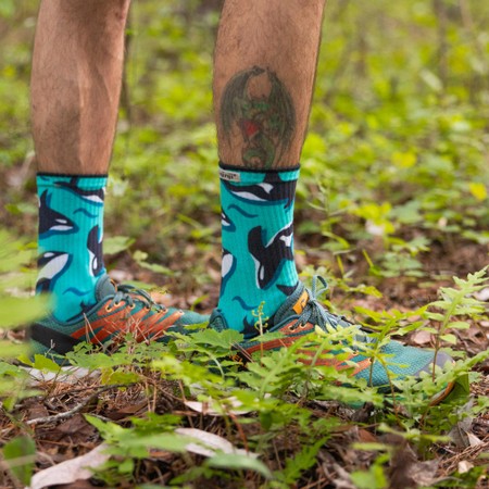 INJINJI  Trail Midweight Crew Toe Socks