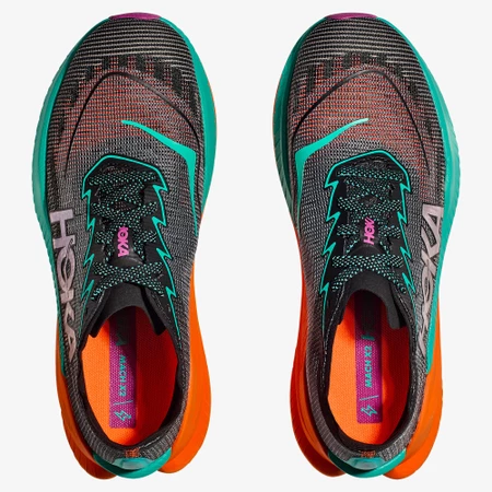 Hoka Mach X 2 in Black/Electric Aqua