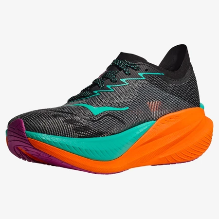 Hoka Mach X 2 in Black/Electric Aqua