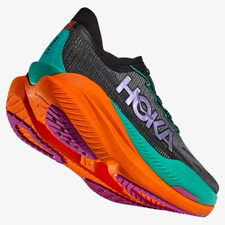 Hoka Mach X 2 in Black/Electric Aqua