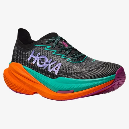 Hoka Mach X 2 in Black/Electric Aqua