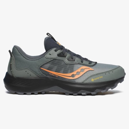 Saucony Aura TR GTX in Grey/Orange