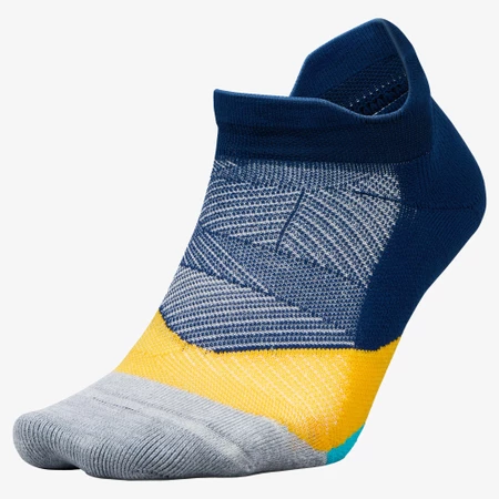 Feetures Elite Light Cushion No Show Socks in Navy/Aqua