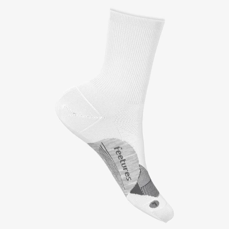 Feetures Elite Light Cushion Mini-Crew in White