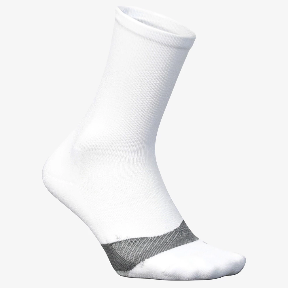 Feetures Elite Light Cushion Mini-Crew in White