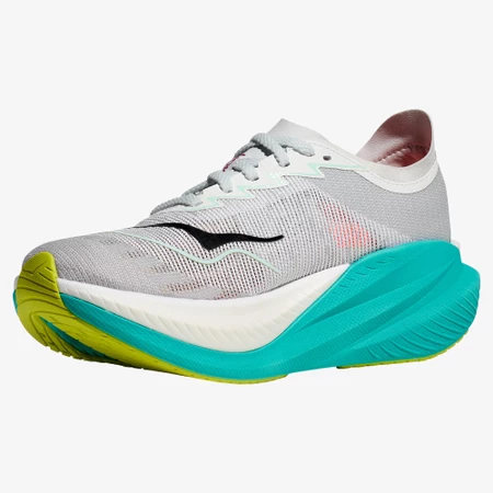 Hoka Mach X 2 in Grey/Aqua