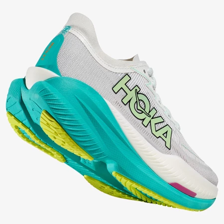 Hoka Mach X 2 in Grey/Aqua