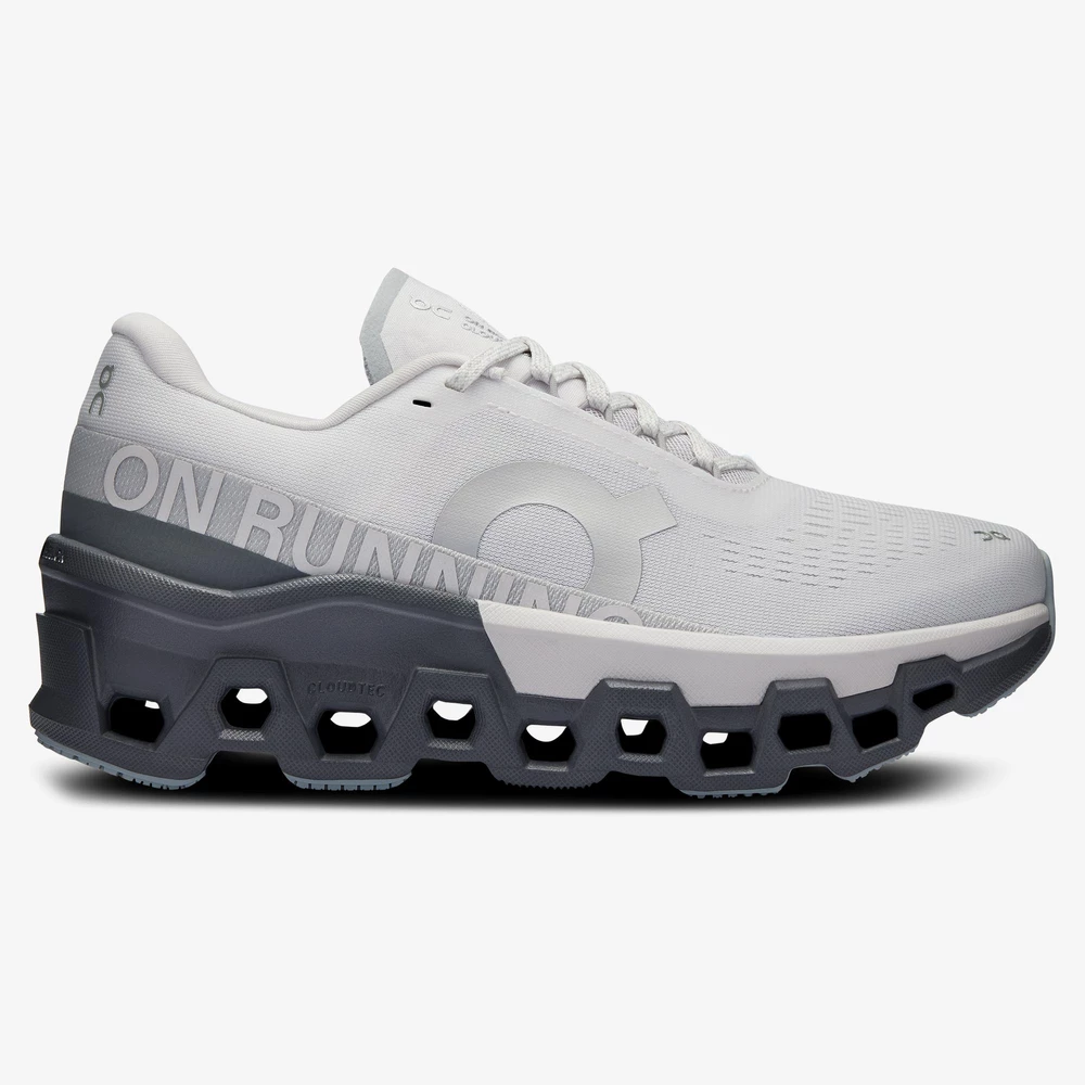 On Cloudmonster 2 in White/Grey