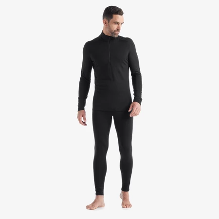 Icebreaker 200 Oasis Half Zip Top in Black