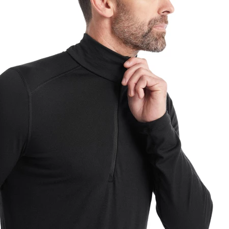 Icebreaker 200 Oasis Half Zip Top in Black
