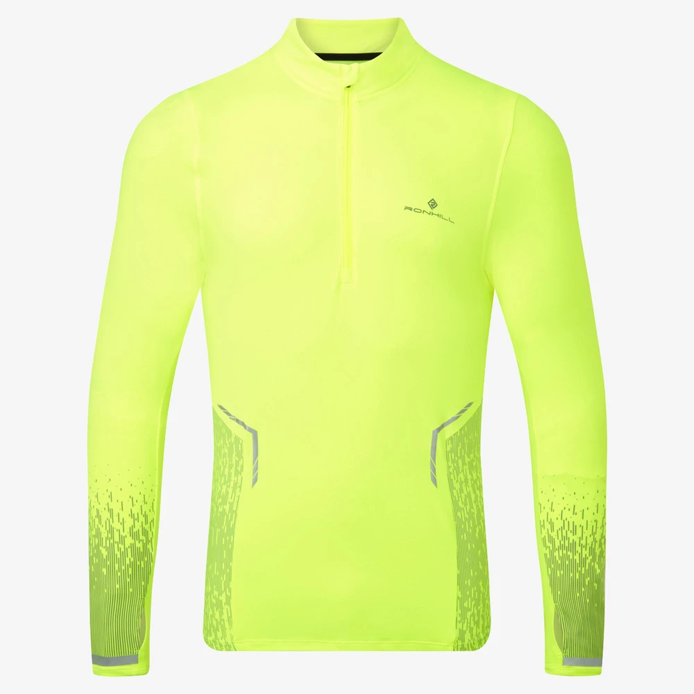 Ronhill Tech Reflect Thermal 1/2 Zip Top in Fluro Yellow