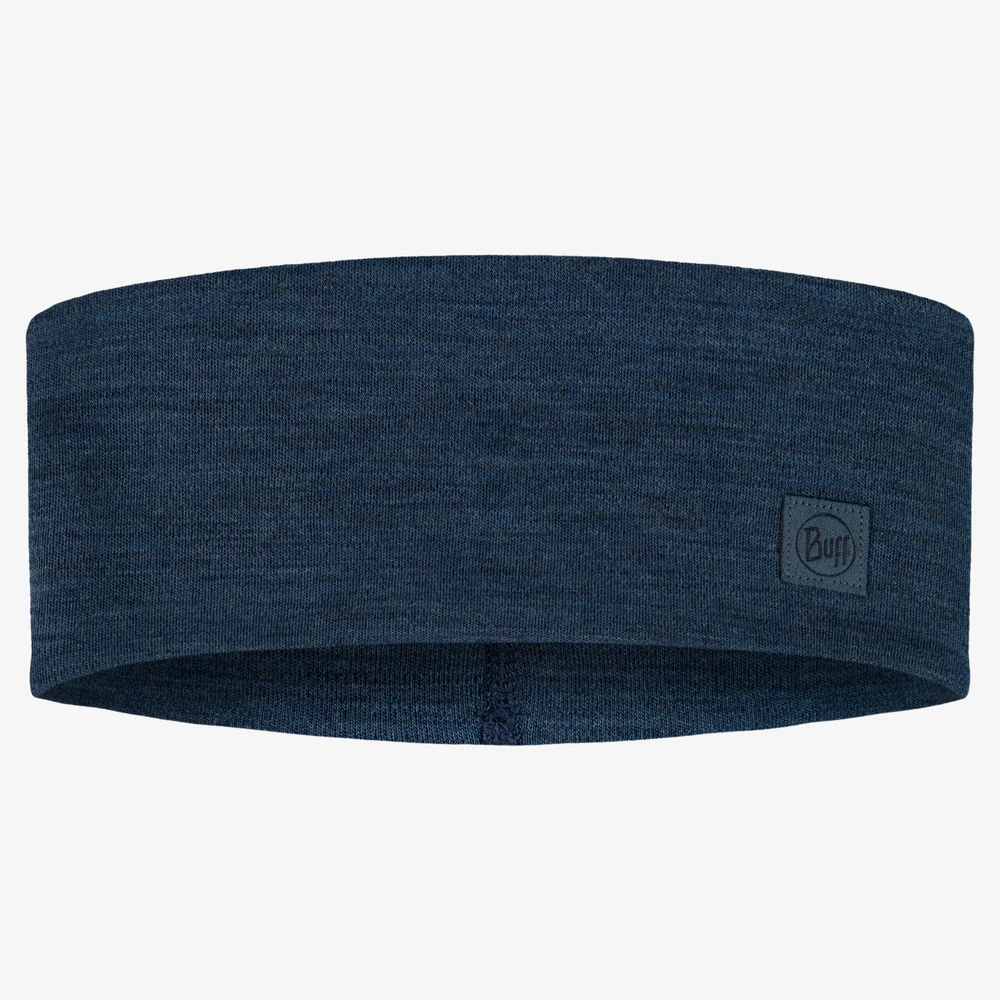 Buff Merino Wide Headband in Dark Blue