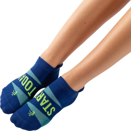 Balega Grit & Grace No-Show Socks in Blue/Lime