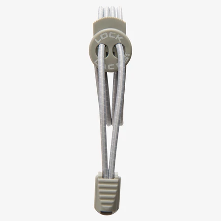 Lock Laces Elasticated Shoelaces in Light Grey