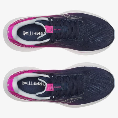 Saucony Ride 18 in Navy/Fuchsia