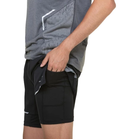 Ronhill Tech Reflect 5in Twin Shorts in Black