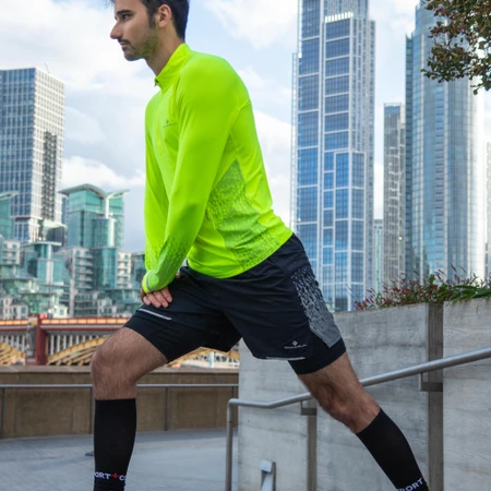 Ronhill Tech Reflect Thermal 1/2 Zip Top in Fluro Yellow