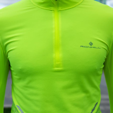 Ronhill Tech Reflect Thermal 1/2 Zip Top in Fluro Yellow