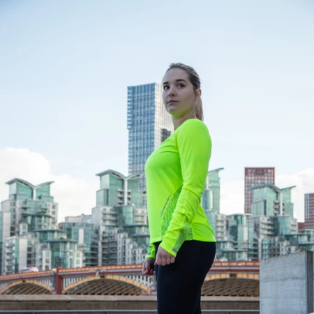 Ronhill Tech Reflect Top in Fluro Yellow