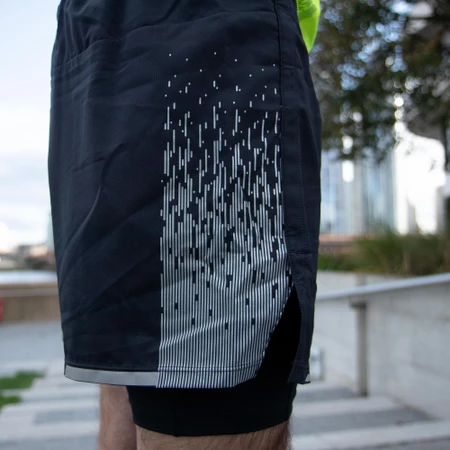 Ronhill Tech Reflect 5in Twin Shorts in Black