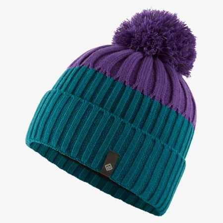 Ronhill Bobble Hat in Marine/Purple
