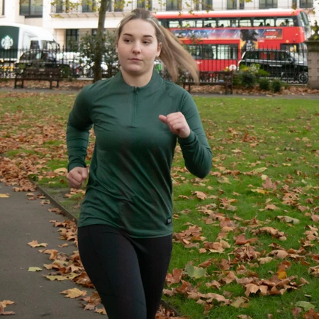 Pressio Recon 1/4 Zip Top in Jade