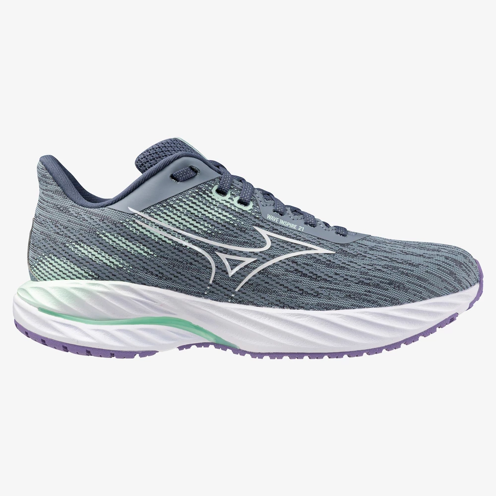 Mizuno Wave Inspire 21 in Grey/Mint