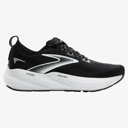 Brooks Glycerin 22 D Wide in Black/White