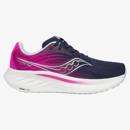 Saucony Ride 18 in Navy/Fuchsia