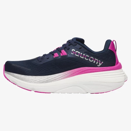 Saucony Hurricane 24 in Navy/Fuchsia