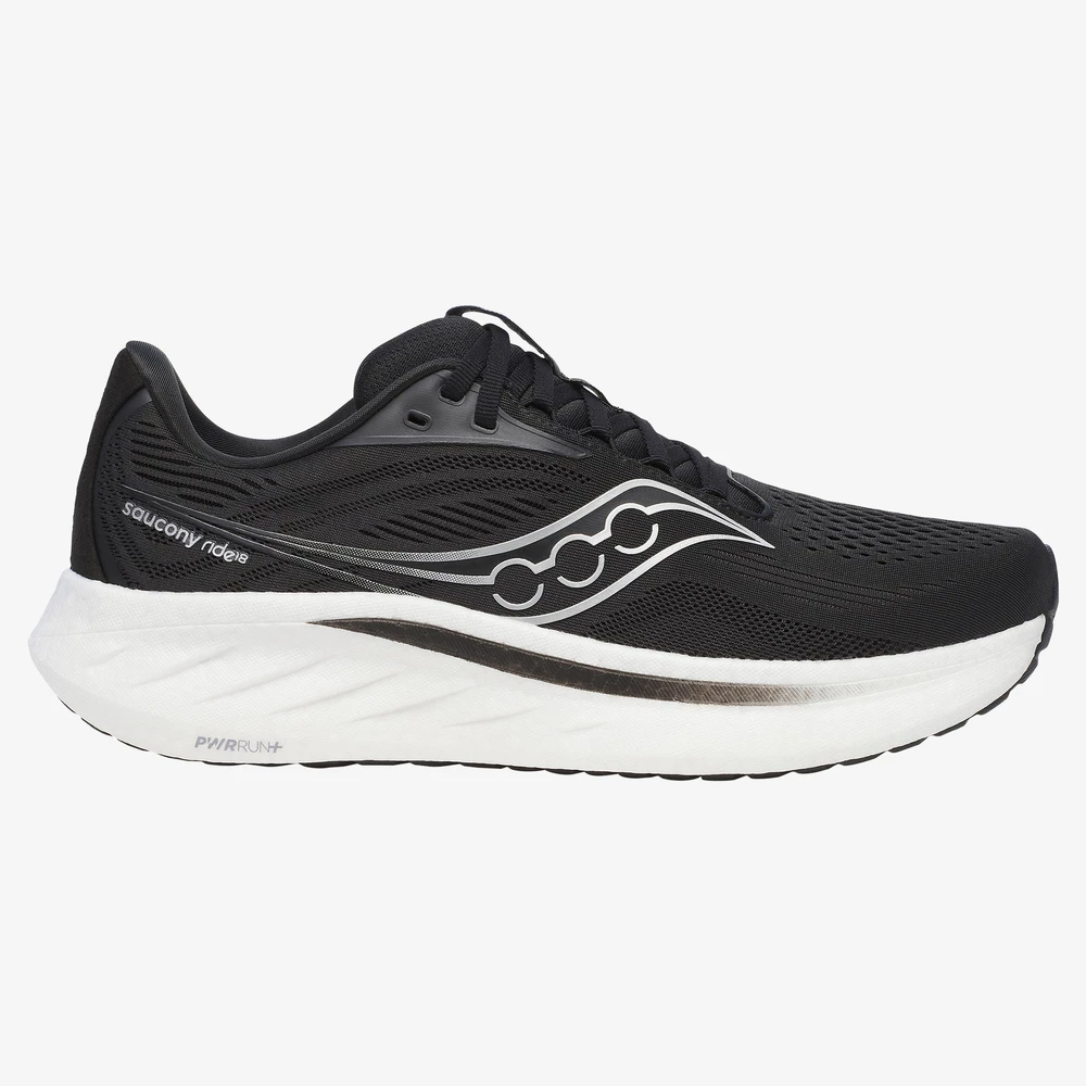 Saucony Ride 18 in Black/White