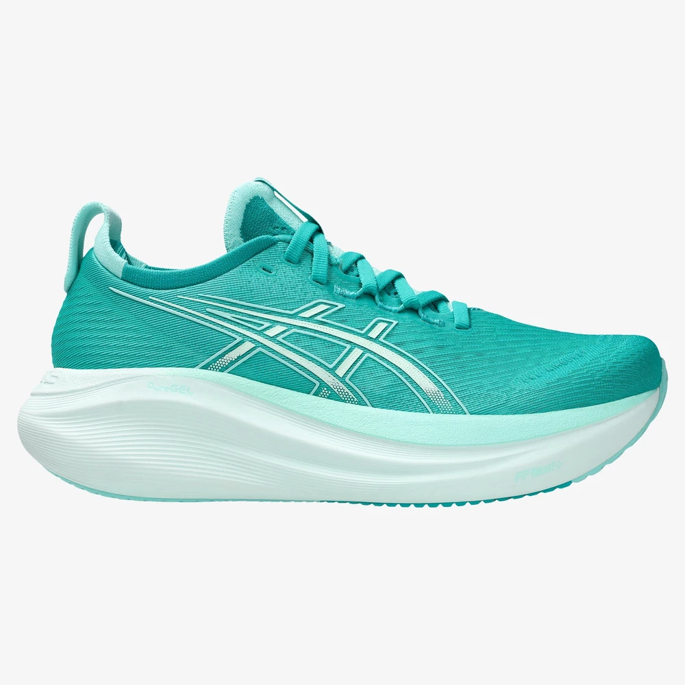 Asics Gel Nimbus 27 in Teal/Mint