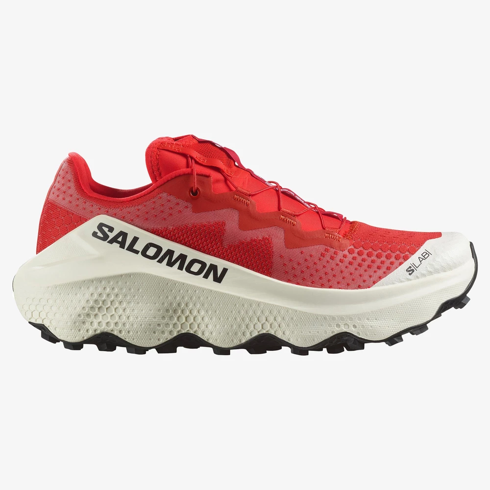 Salomon S/Lab Ultra Glide in Fiery Red/Vanilla