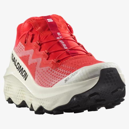 Salomon S/Lab Ultra Glide in Fiery Red/Vanilla