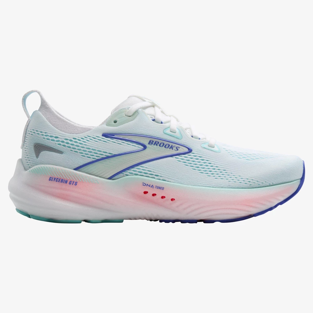 Brooks Glycerin GTS 22 D Wide in White/Limpet Shell