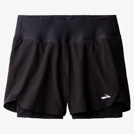 Brooks Chaser 5in 2-in-1 Shorts 2.0 in Black