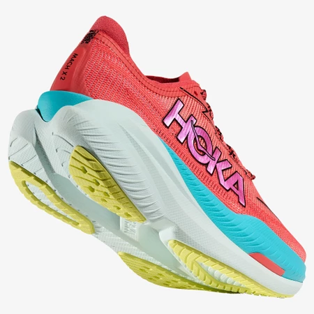 Hoka Mach X 2 in Grapefruit/Electric