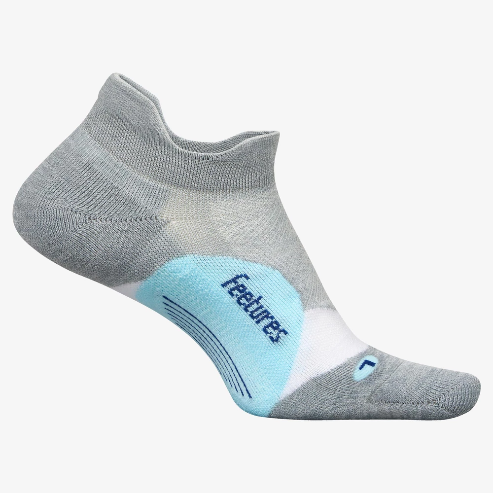 Feetures Elite Light Cushion No Show Socks in Light Grey/Blue