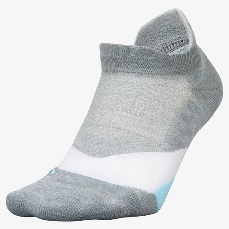 Feetures Elite Light Cushion No Show Socks in Light Grey/Blue