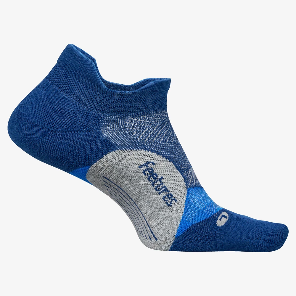 Feetures Elite Light Cushion No Show Socks in Navy/Grey