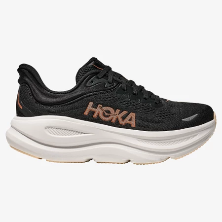 Hoka Bondi 9 in Black/Rose-Gold