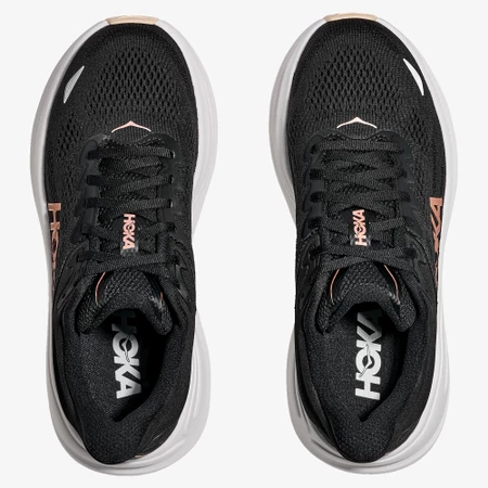 Hoka Bondi 9 in Black/Rose-Gold