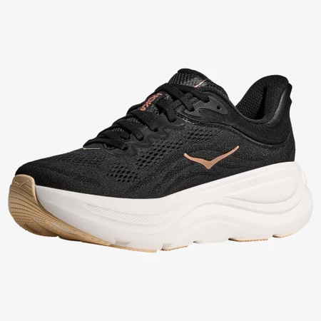 Hoka Bondi 9 in Black/Rose-Gold