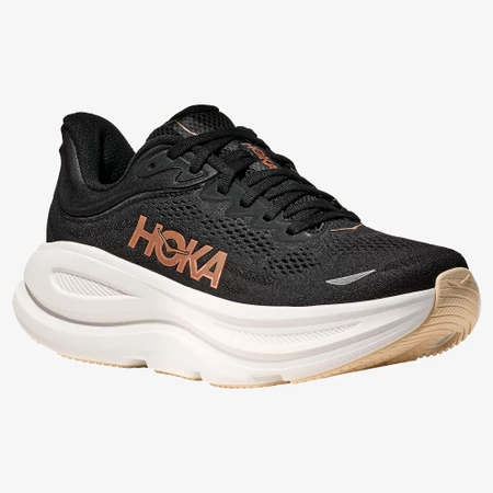 Hoka Bondi 9 in Black/Rose-Gold