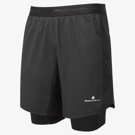 Ronhill Tech 7in Twin Shorts in Black