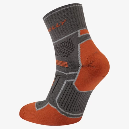 Hilly Twin Skin Anklet Socks 2025 in Grey/Orange
