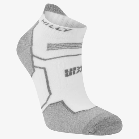 Hilly Twin Skin Socklets in White/Grey